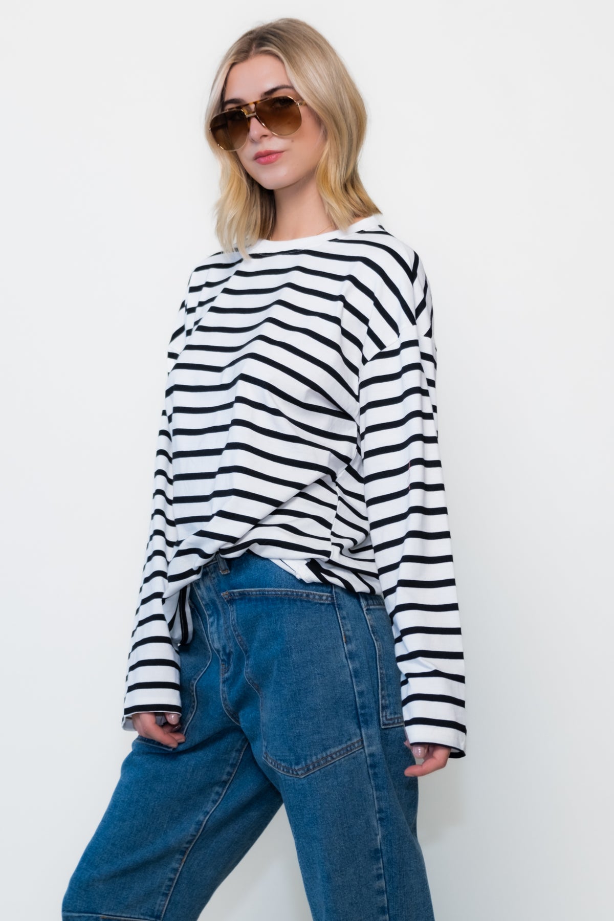 The Big Long Sleeve Striped Tee