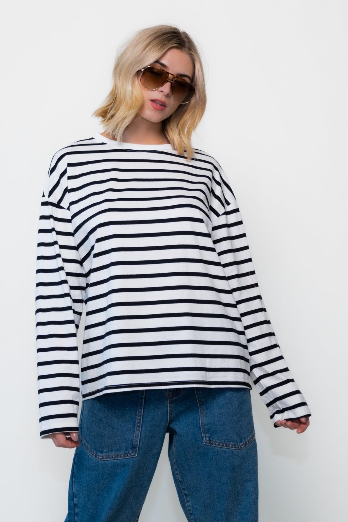 The Big Long Sleeve Striped Tee