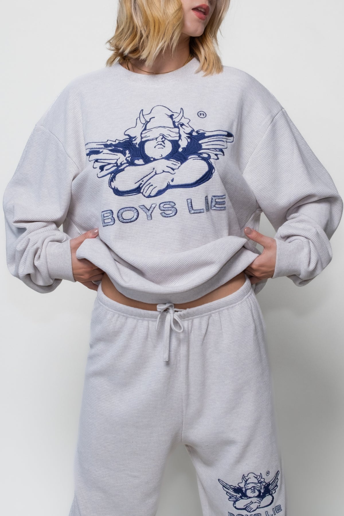 Boys Lie Headliner Thermal Kara Crewneck