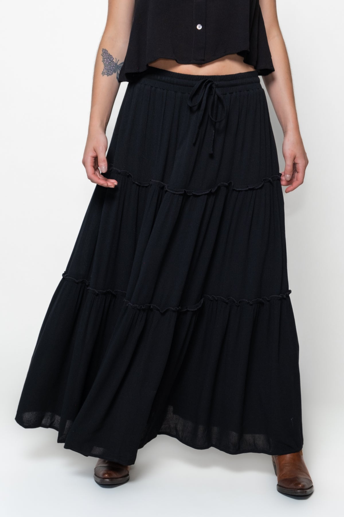 Bria Tiered Maxi Skirt