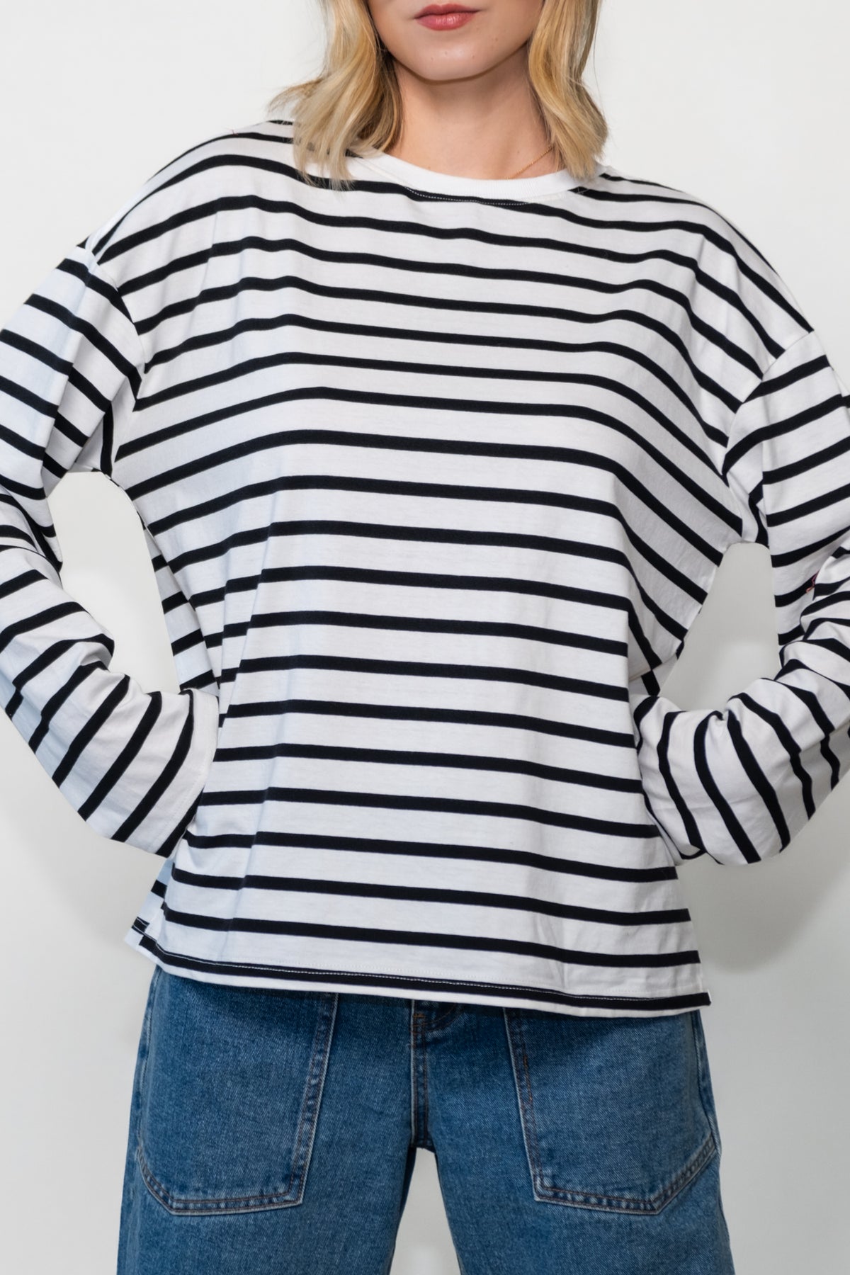 The Big Long Sleeve Striped Tee