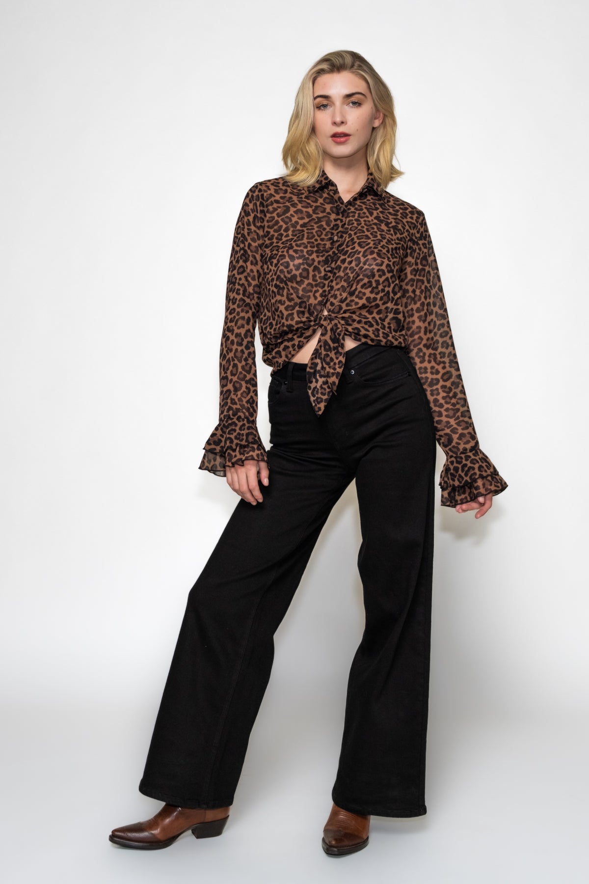 Show Me Your Mumu Carmela Leopard Print Top