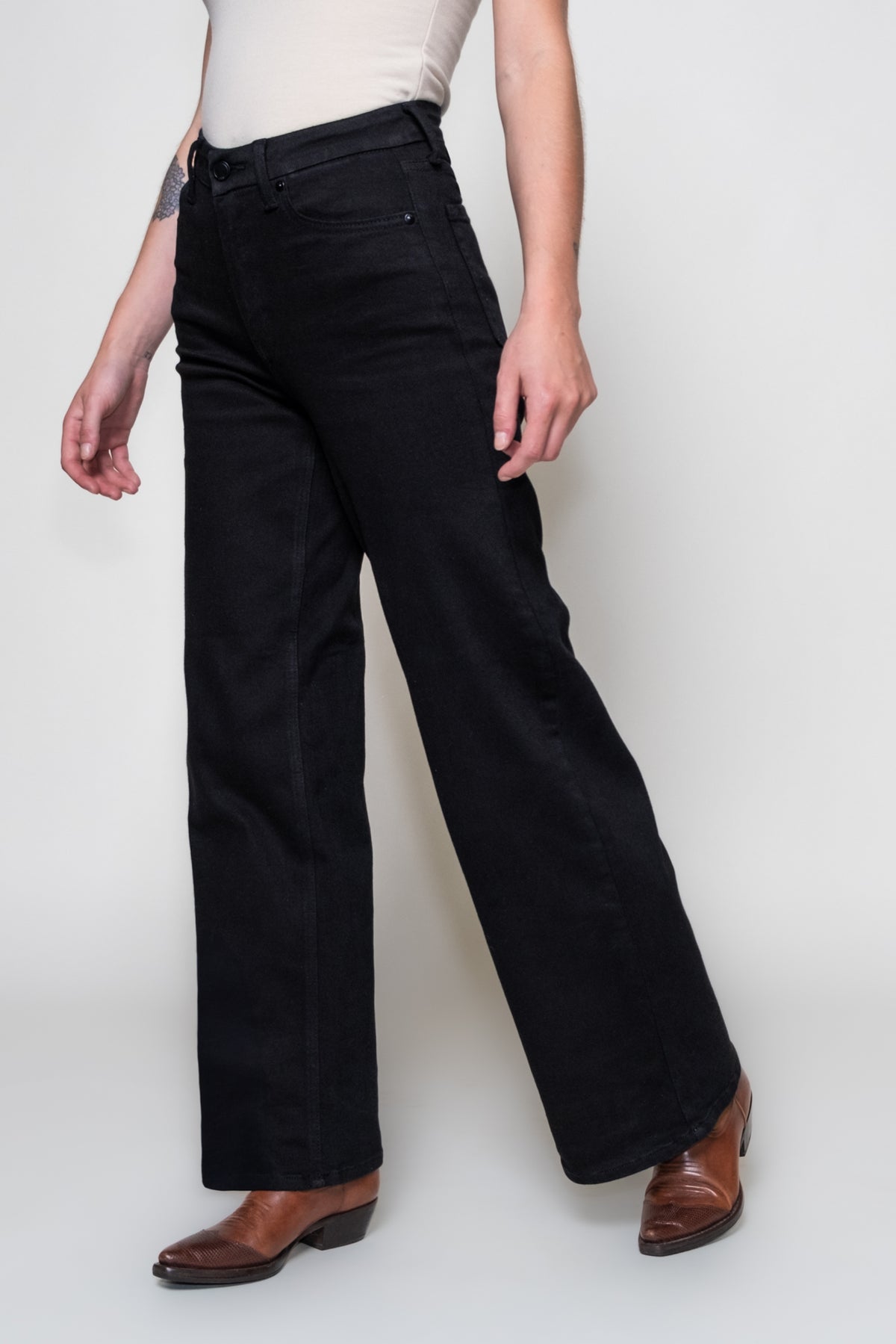 Just Black Wide Leg Stretch Jeans