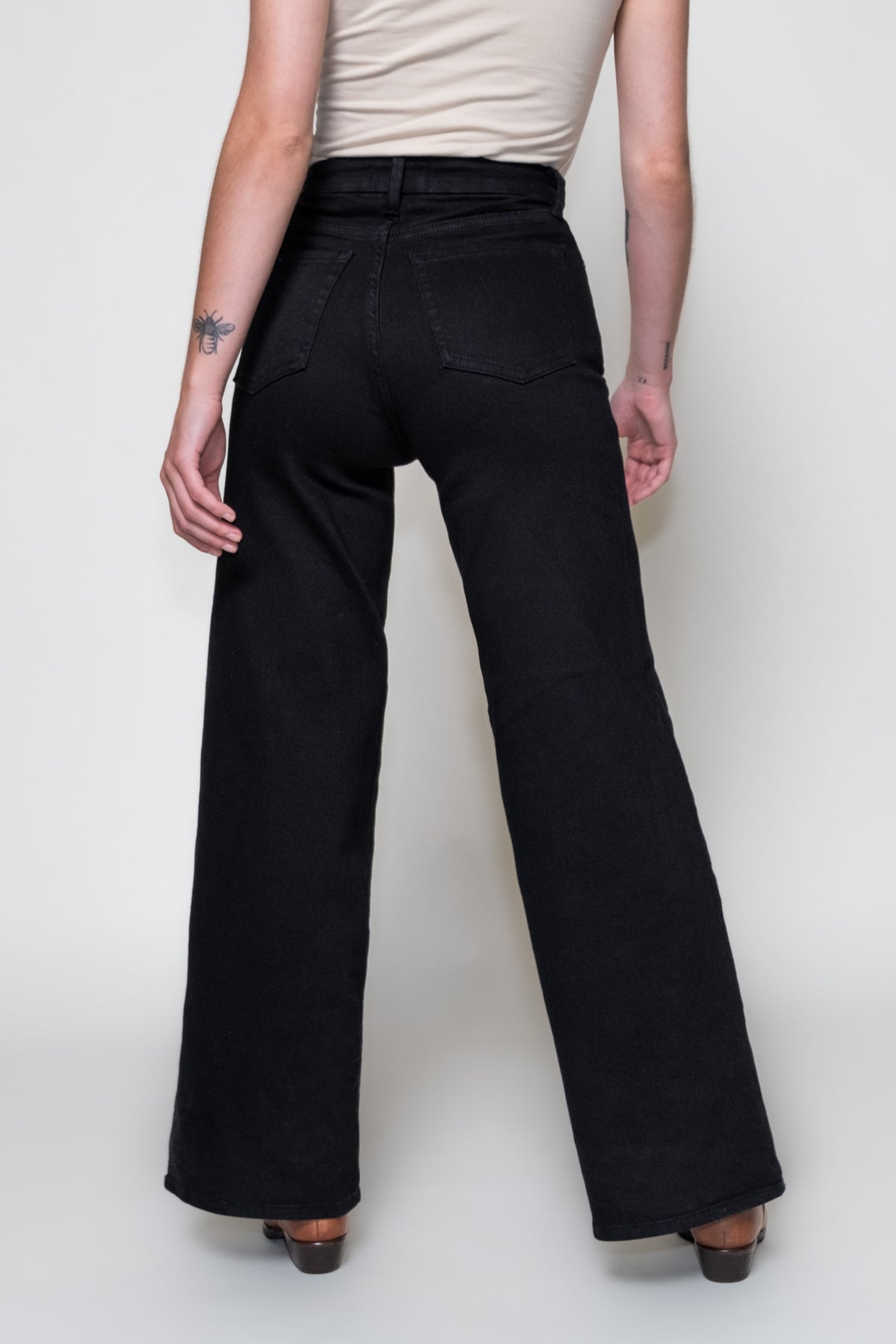 Just Black Wide Leg Stretch Jeans