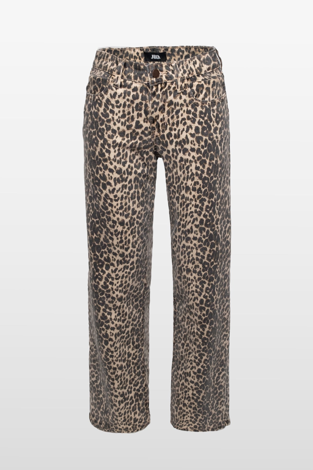 Just Black Low Rise Leopard Print Jeans